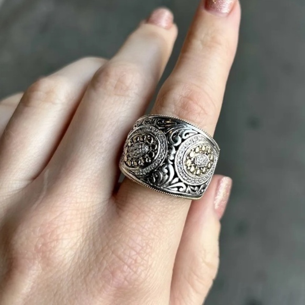 EFFY Diamond Statement Band Ring Size 7.5 - Picture 5 of 8